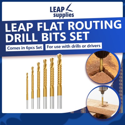 LEAP Flat Routing Drill Bits Set